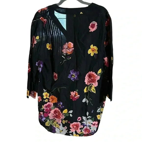 Soft Surroundings English Garden Floral Tunic Top Size Medium - Picture 4 of 5